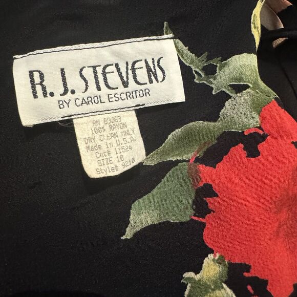 R.J. Stevens Carol Escritor Women’s Maxi Vintage Dress Flowy Floral Size US 10 - Picture 9 of 10